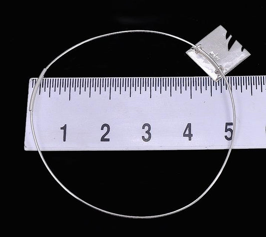 Stylish Modern Sterling Silver Choker Necklace, Abstract Square Pendant, Abrano