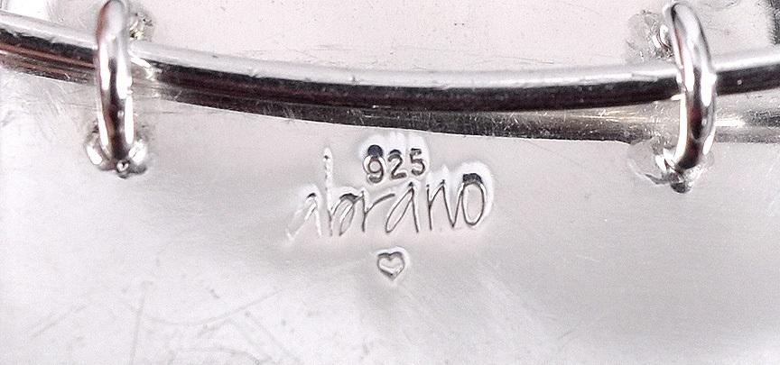 Stylish Modern Sterling Silver Choker Necklace, Abstract Square Pendant, Abrano