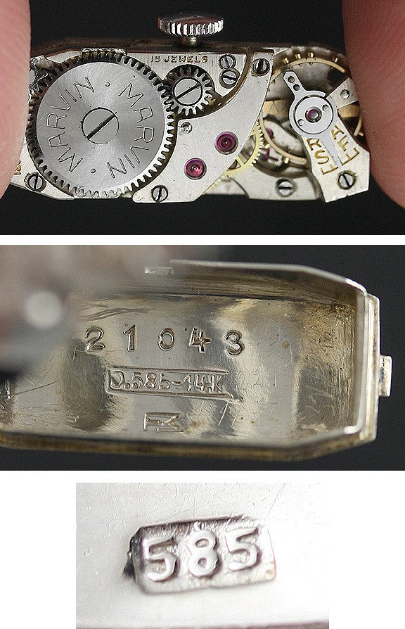 Marvin 14k White Gold & Diamond ~1ct tdw Ladies’ Wristwatch