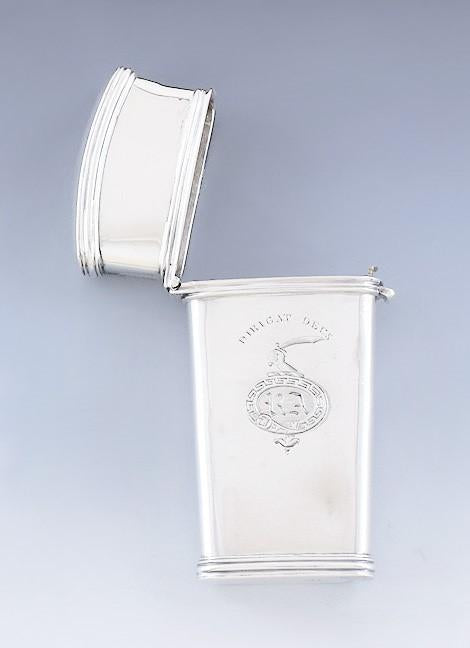 mid 1700s Rare American Coin Silver Lancet Case w/Great Crest