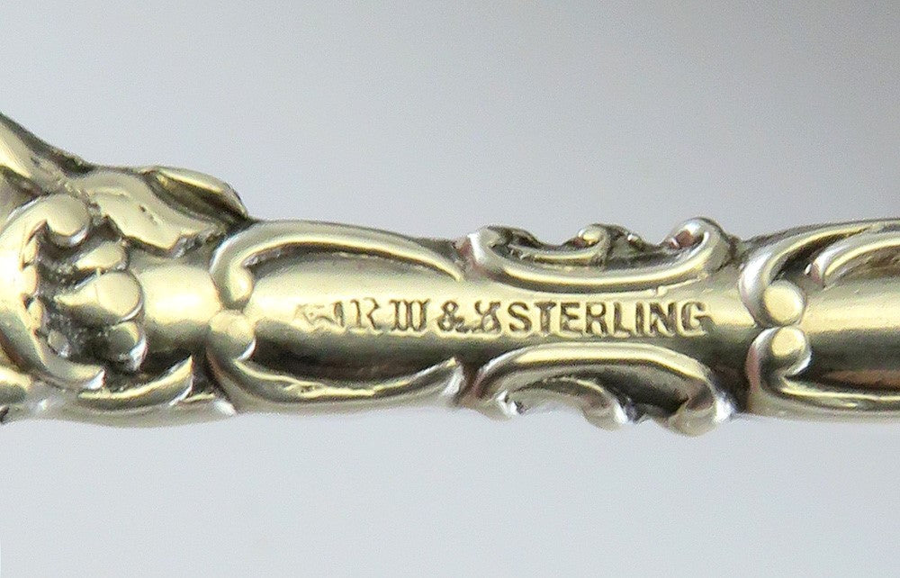 Antique Art Nouveau Flower Sterling Silver Wallace Louvre 1893 Serving Spoon 9"