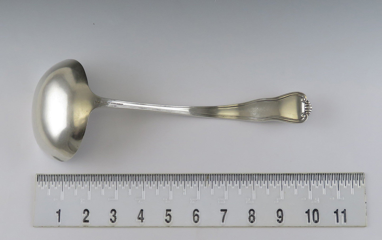 Antique Frank Smith Sterling Silver Newport Shell Soup Punch Ladle 10 1/2"