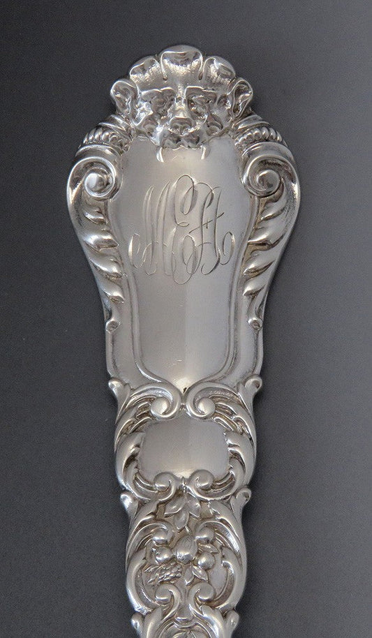 Antique Gorham Old Baronial 1898 Sterling Silver Casserole Serving Spoon 8 7/8"