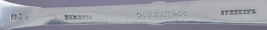 Great Pair Gorham Sterling Silver Medallion Fluted Serving Scoops / Spoons