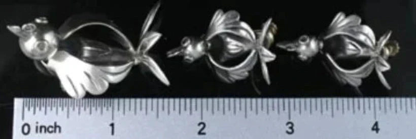 Francisco Rivera Mexican Sterling Silver Bird Brooch Pin and Earrings