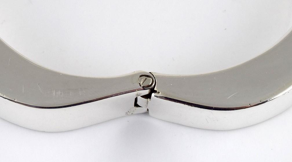 Stylish Mexican Sterling Silver Cuff Bracelet w/Brass Accents Size up to 6 3/4"