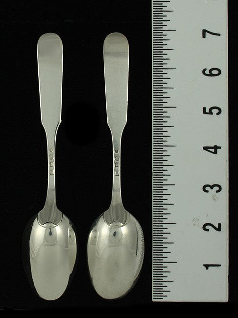 6 Antique 1925 Dutch 935 Sterling Silver Place Table Soup Dessert Spoons 7 1/8"