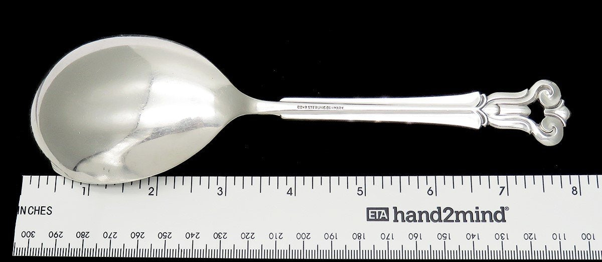 Cohr Denmark Sterling Silver Monica Pattern 8" Casserole Serving Spoon Scoop