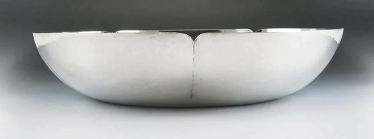 1935 Hand Hammered Chicago Arts & Crafts Didrich Sterling Silver Bowl 9 1/4"