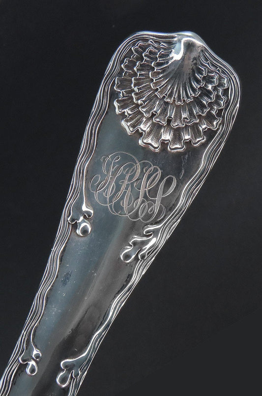 Beautiful Tiffany Co Wave Edge Sterling Silver Large Soup Punch Ladle 13"