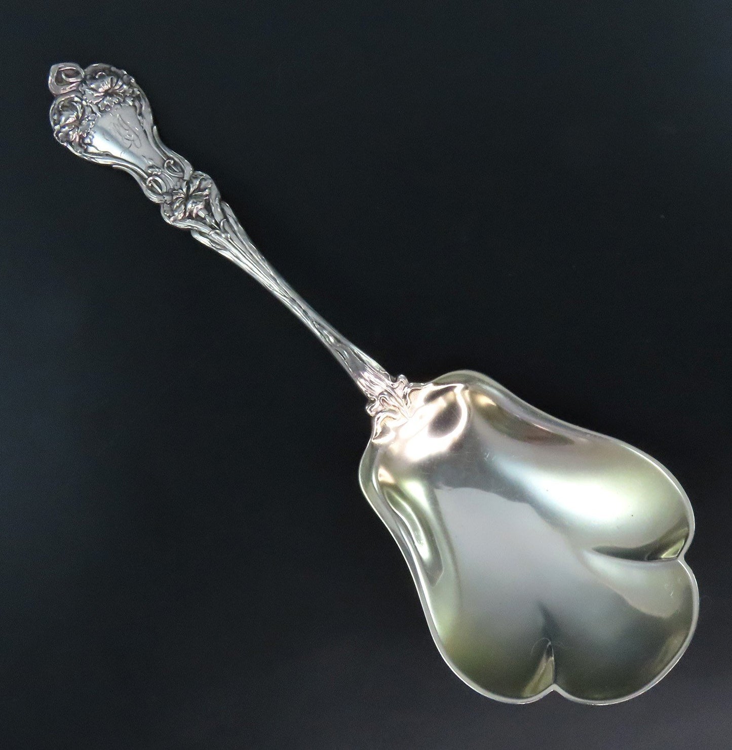 Alvin Majestic Art Nouveau Sterling Silver Serving Spoon 9 Inches
