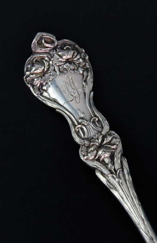 Alvin Majestic Art Nouveau Sterling Silver Serving Spoon 9 Inches