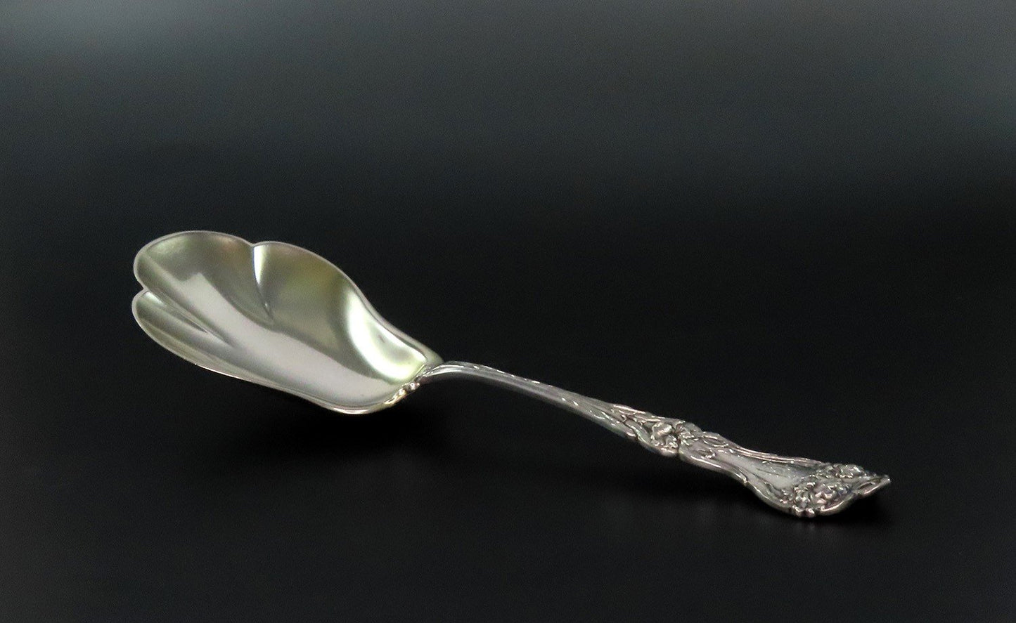 Alvin Majestic Art Nouveau Sterling Silver Serving Spoon 9 Inches