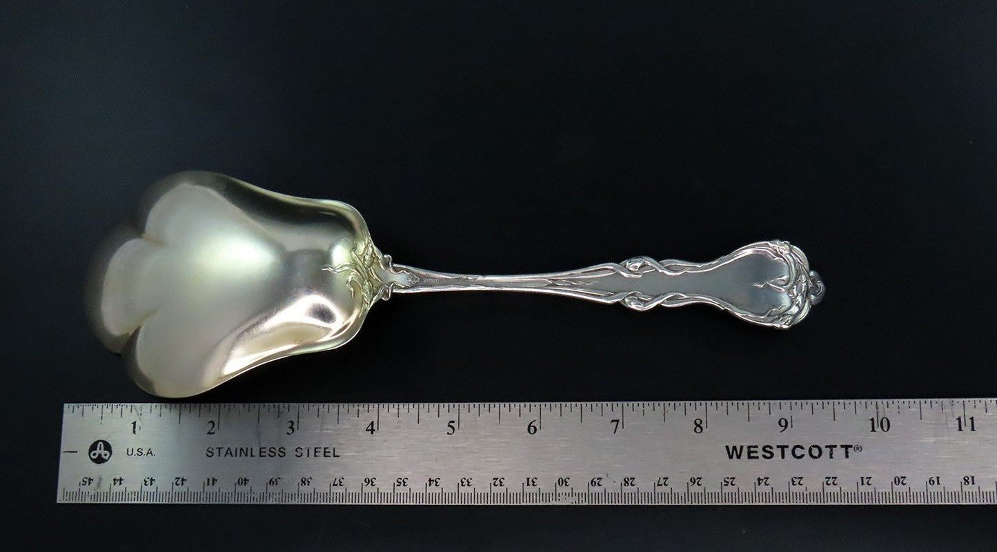 Alvin Majestic Art Nouveau Sterling Silver Serving Spoon 9 Inches