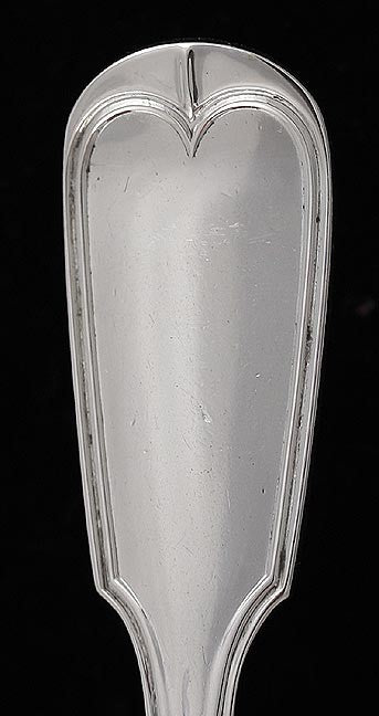 9 American Coin Silver Fiddle Forks c1830s Gurnee & Co