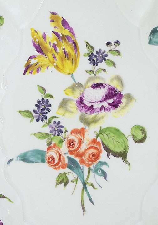 Beautiful Antique 18th Century Meissen Floral Serving Dish