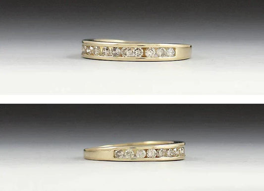 Stunning .60ct Carat Diamond 14K Gold Anniversary Band Ring Size 7