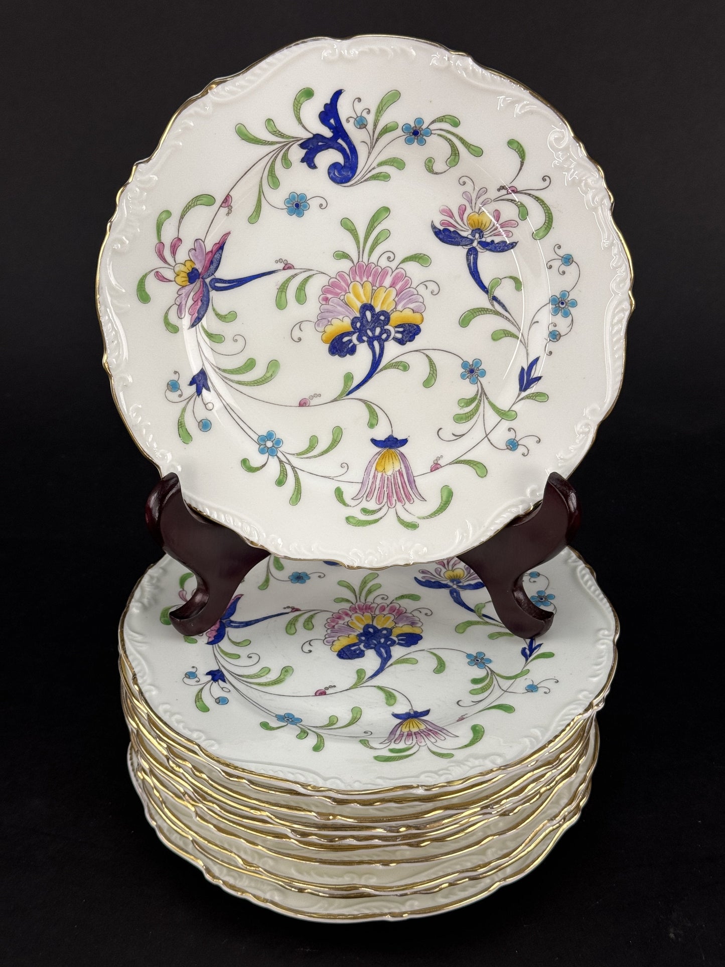 11 Coalport Fanfare Japan Pattern Bread Plates 6.75 Inches