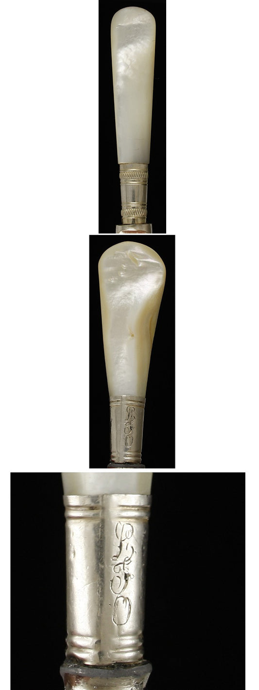 7 Antique MOP Handled Butter Spreader Cake Pie Server