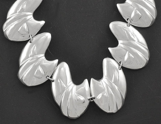 Wonderful Design Mexican Sterling Silver Link Style Necklace 20"