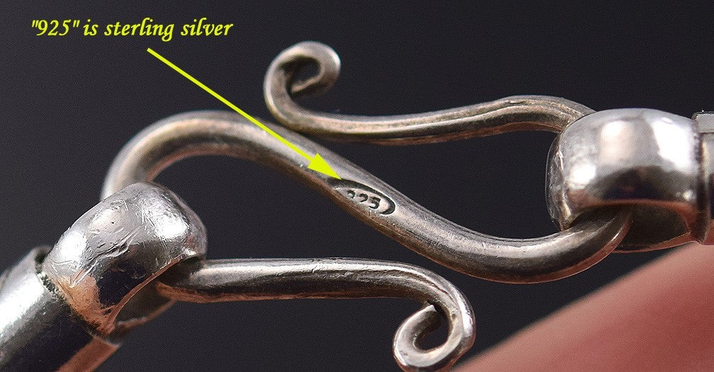 Gorgeous Modern Sterling Silver and Turquoise Necklace Rope Chain 19 Inches