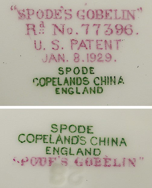2 English Spode's Gobelin Pattern Porcelain Saucers