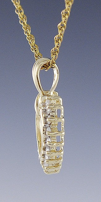 Romantic 14k Gold & ~.25-.35ct Diamond Heart Shaped Pendant