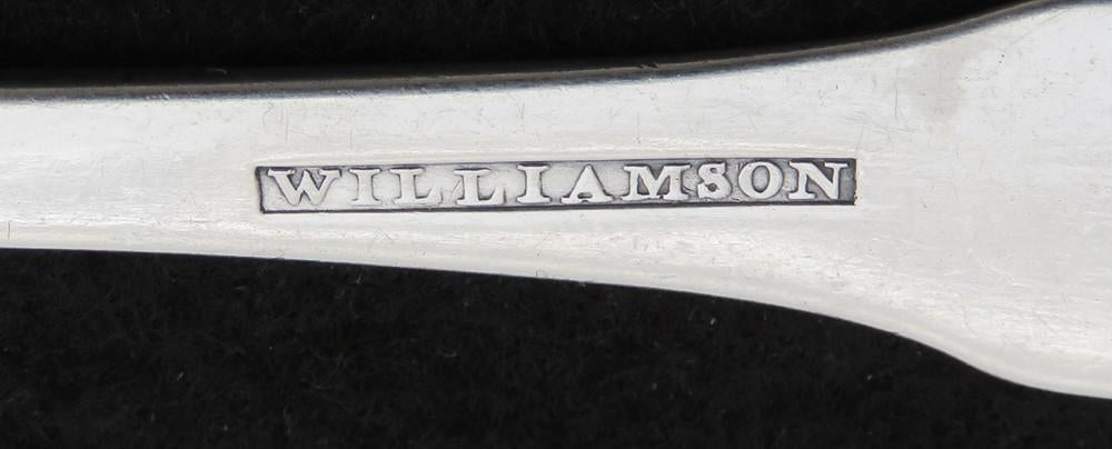 6 Great Coin Silver Coffee Spoons Eagle Crest Samuel Williamson 6 Inches 1800