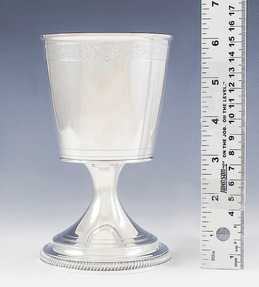 1805 Antique Fine English Georgian Sterling Silver Goblet Cup 6"