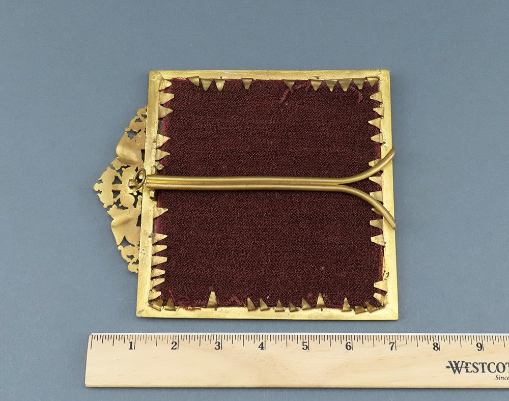 Exquisite Late 1800s French Brass Ormolu Miniature Portrait Griffon Frame