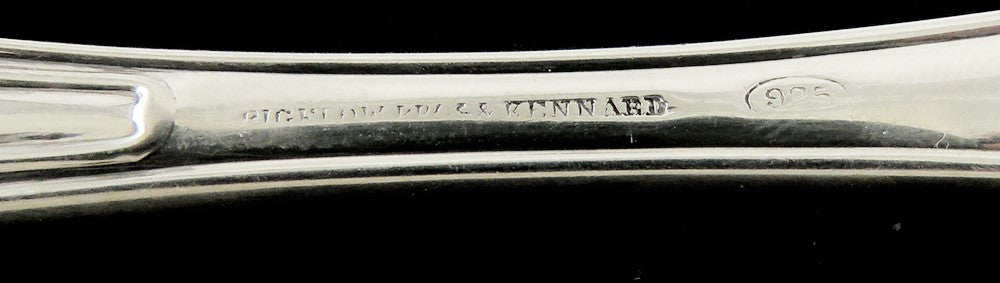 c1860 Bigelow Bros Kennard Sterling Silver Olive Pattern Pie Cake Server