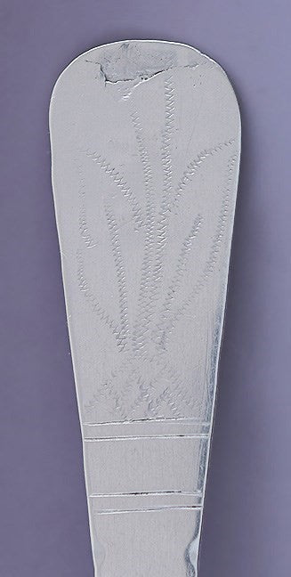 Antique 1801 Interesting Norwegian Silver Spoon w Floral Design 6"