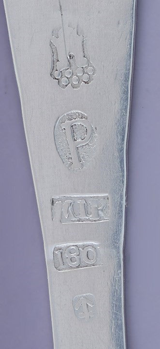 Antique 1801 Interesting Norwegian Silver Spoon w Floral Design 6"