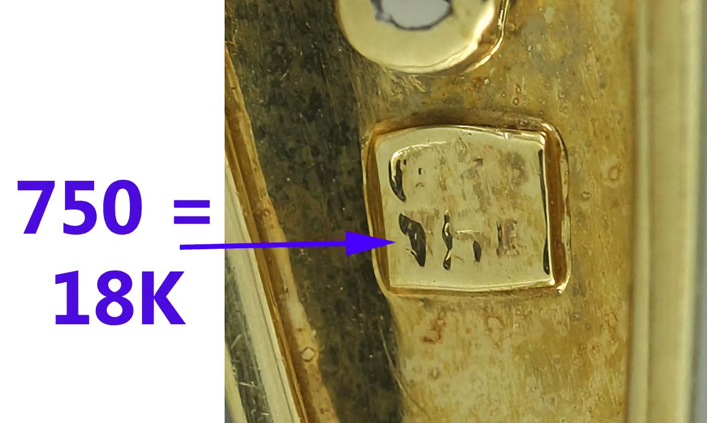 Gorgeous Italian 18K White & Yellow Gold Diamond Pin Brooch