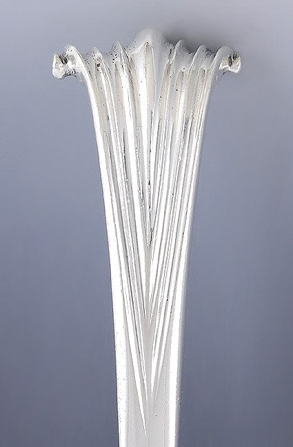 Antique 1805 English Georgian Sterling Silver Onslow Scroll Serving Spoon