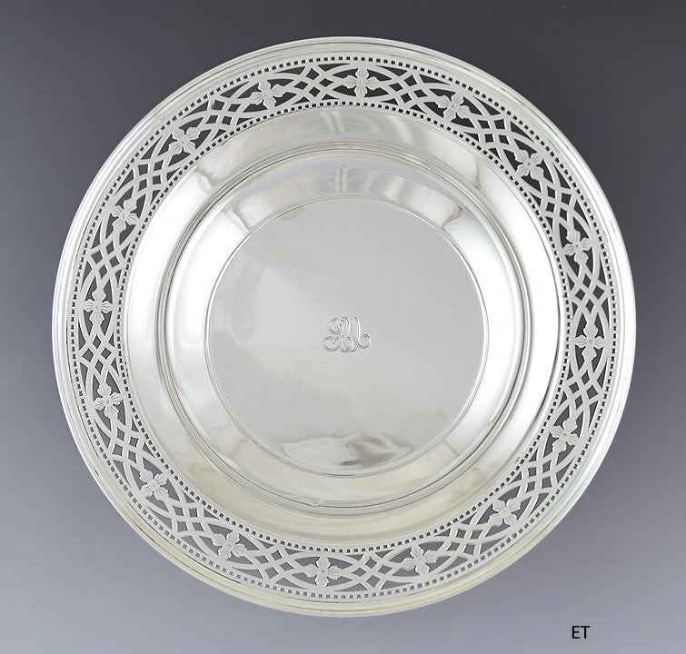 Reticulated Antique c1925 Tiffany & Co Sterling Silver Centerpiece Bowl 10 1/4"