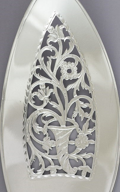 Antique 1785 Beautiful English Georgian Sterling Silver Fish Slice Server 11"