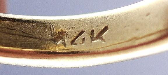 Cute 14K Gold & Yellow Stone Art Ring Star Design Size 6.75