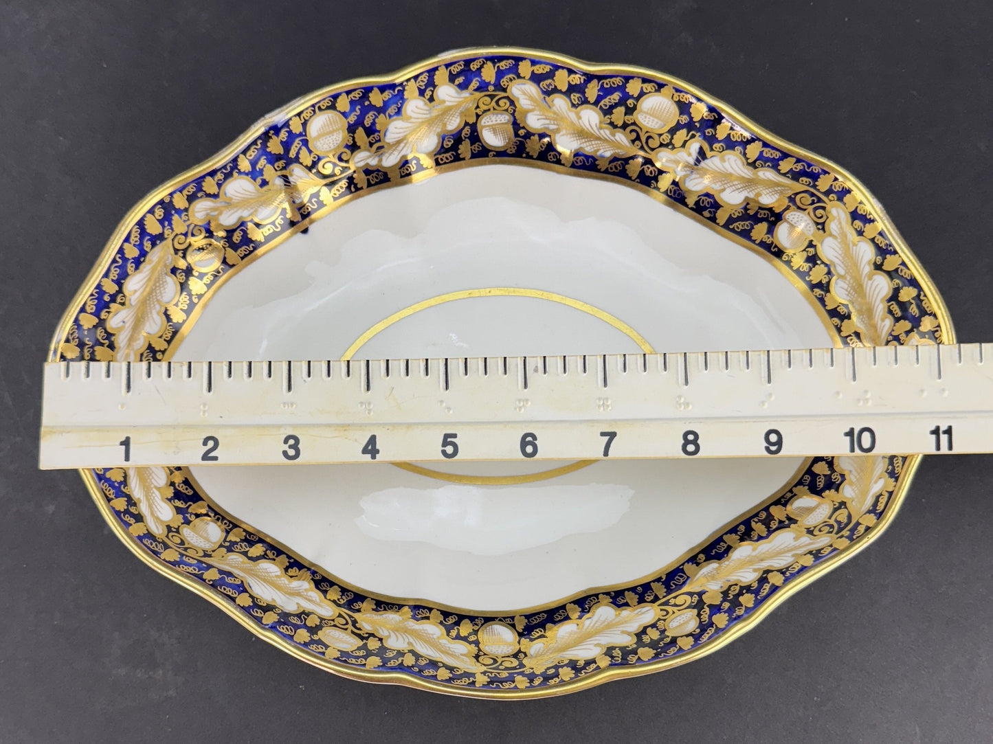 Antique Pair of Old English Derby Cobalt and Gold Serving Bowls circa 1820