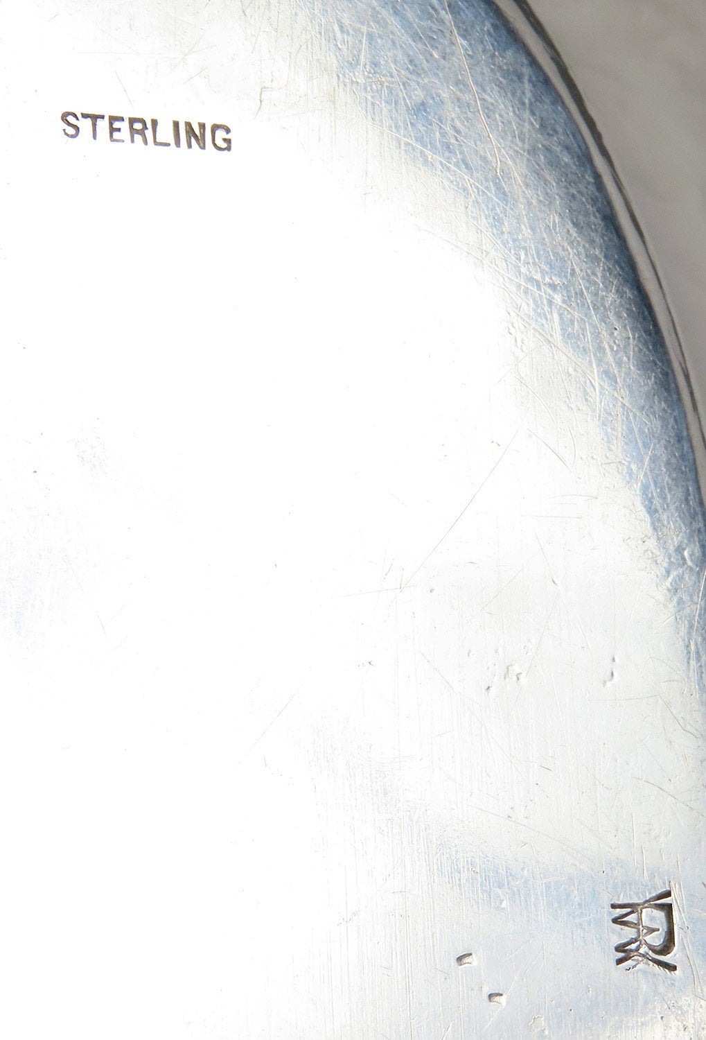 Beautiful Sterling Silver Oval Bowl Hand-Chased Scrolls Flowers c1900 No Mono