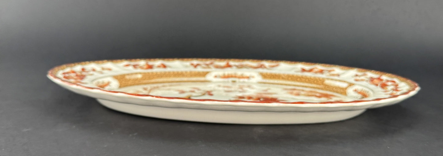 Large Old Copeland Spode India Tree Platter 14 3/4 by 11 1/2 inches