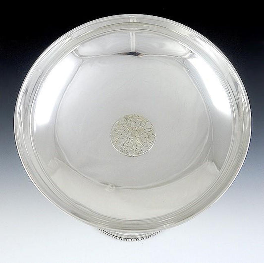 Tall Italian Sterling Silver Compote Medieval/Renaissance Style