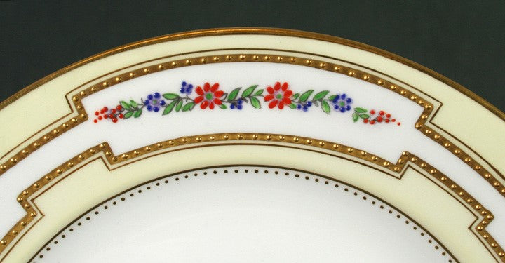12 Finest Quality George Jones Porcelain Floral Lunch Plates