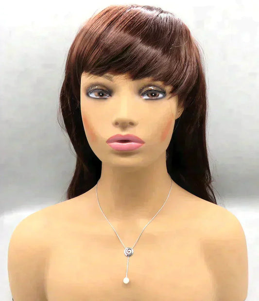 Beautiful 14K White Gold Swirling Diamond Pearl Dangle Pendant Chain Necklace