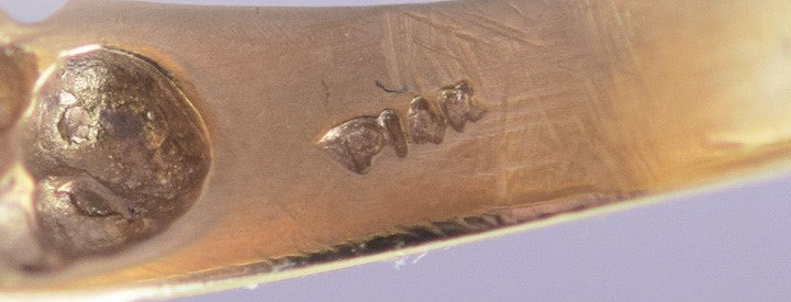 Attractive Double Pearl 14k Yellow Gold Bypass Shrimp Ring