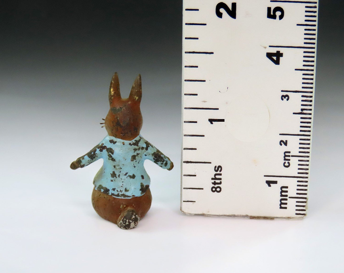 c1890 Peter Rabbit Austrian Bronze Miniature Beatrix Potter 1 3/8" Tall