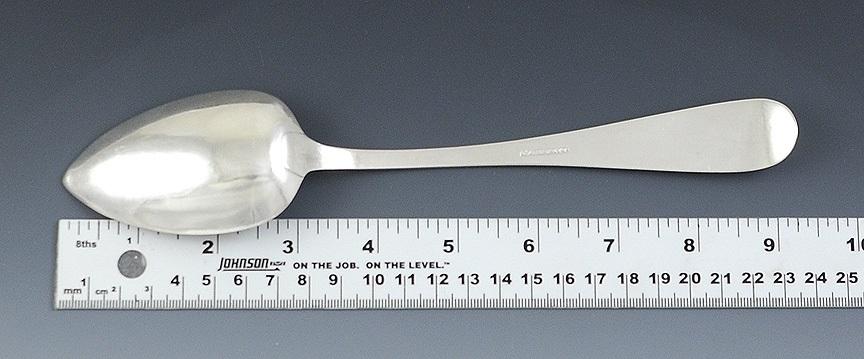 Antique c1820 American Coin Silver Serving Spoon 9 1/4"