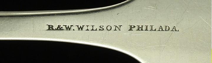 7 1830s Philadelphia Coin Silver Fiddle Serving Spoons