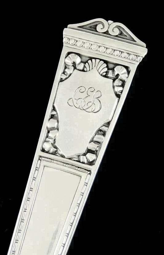 Big Antique Tiffany & Co San Lorenzo 1916 Sterling Silver Asparagus Serving Fork