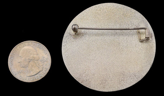 Delightful Vintage Sterling Silver and Genuine Amber Pin Made in Poland